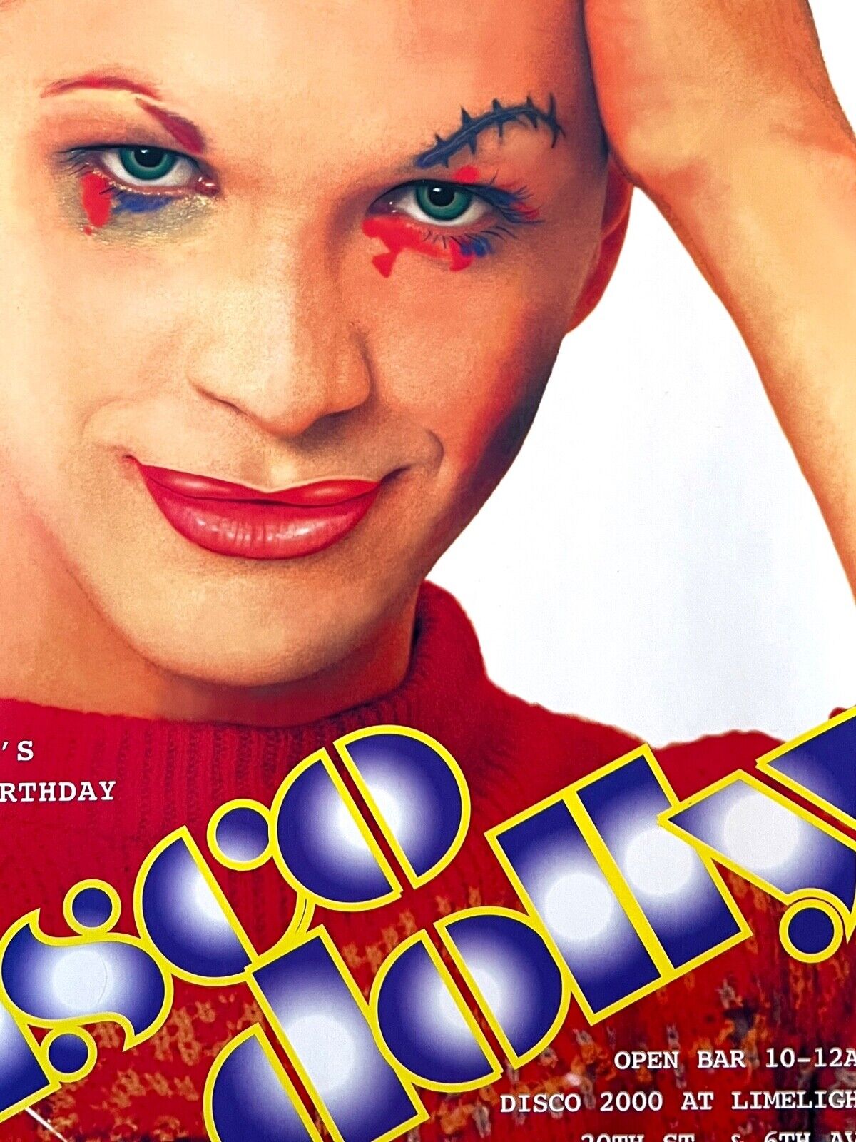 Michael Alig Disco Dolly - Vintage Birthday Poster from 1994 at Disco 2000