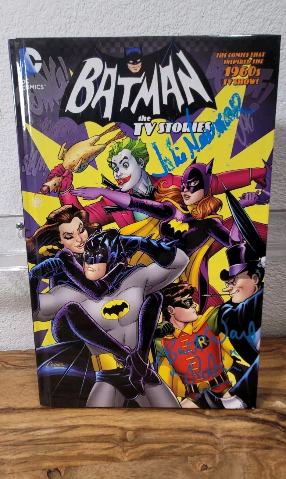 Batman TV Stories Signed Burt Ward Julie Newmar Robin Catwoman Hardcover OOP TPB