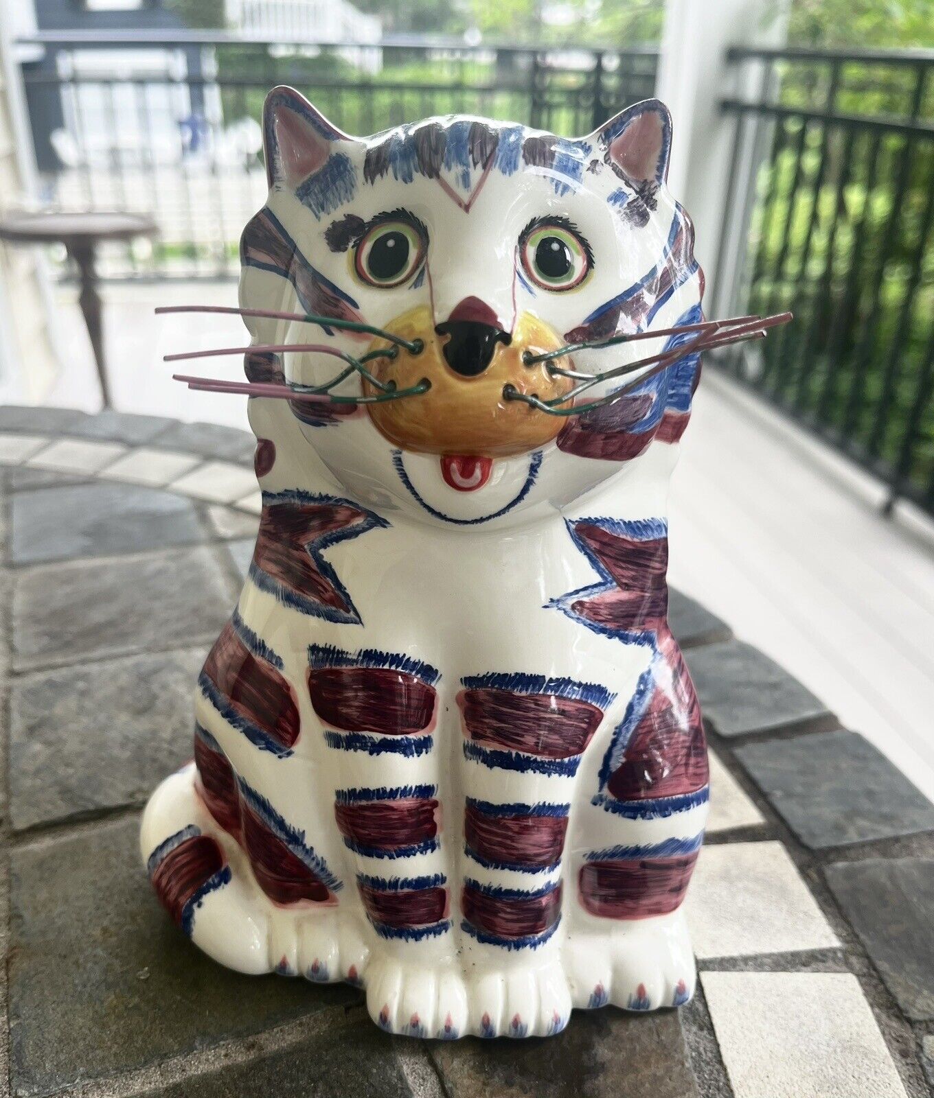 Bella Casa by Ganz Ceramic Cat Coin Bank With Wire Whiskers – J. Sumner Design