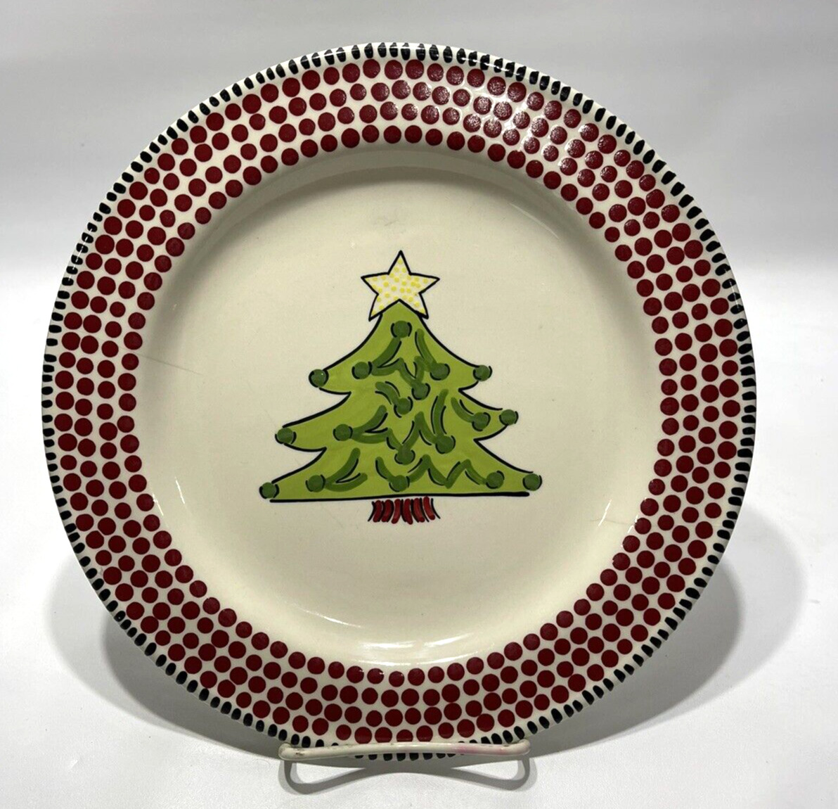 Rare M Bagwell Simply Christmas , Christmas Tree salad plate AS IS