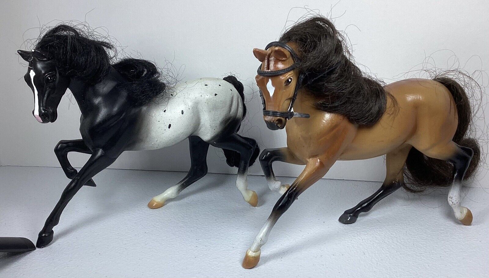 Breyer Reeves Horse Lot of 2 Black Spotted White Brown Undated READ