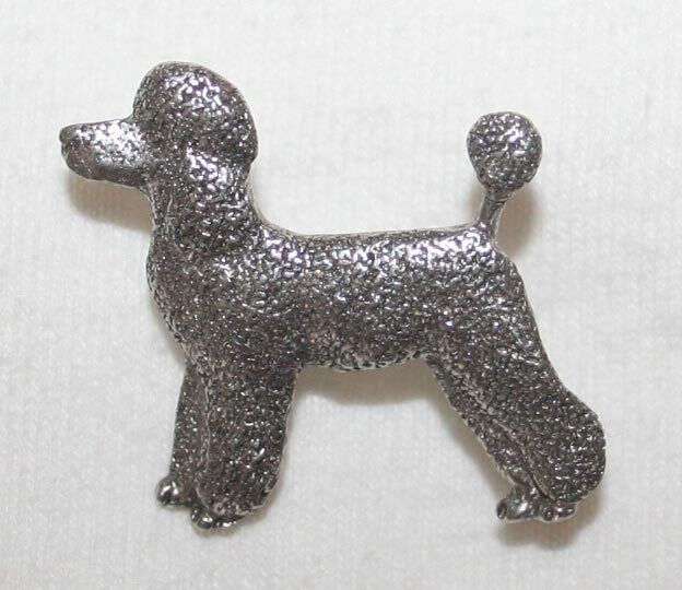 Poodle Puppy Cut Dog Fine PEWTER PIN Jewelry Art USA Made