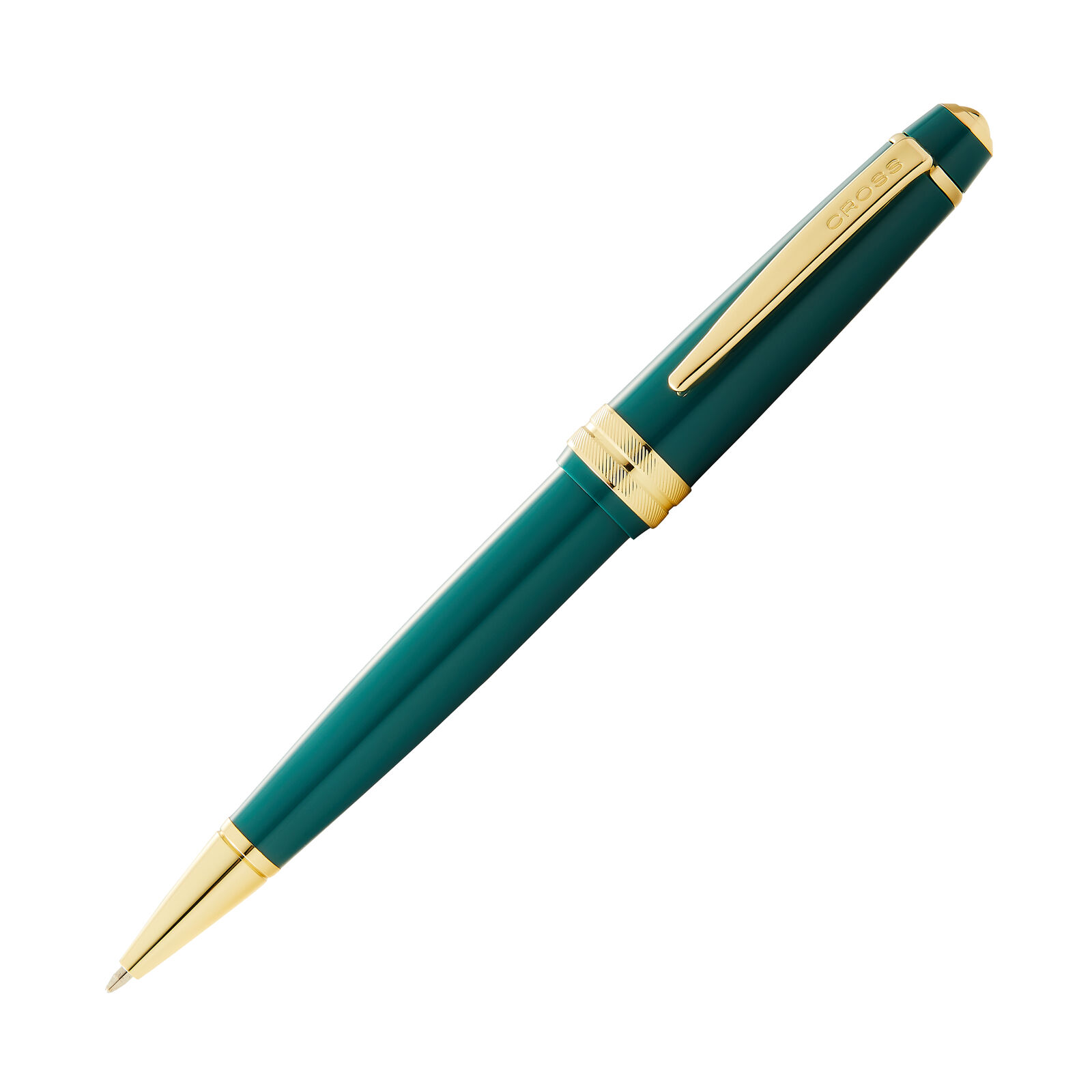 Cross Bailey Light Ballpoint Pen in Glossy Green Resin with Gold Trim - NEW