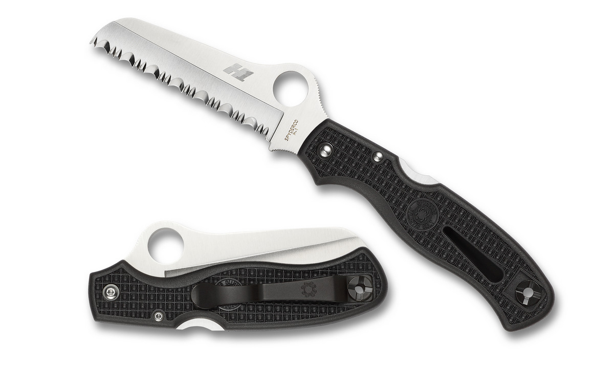 Spyderco Knives Atlantic Salt Lockback Black H2 Stainless C89SBK Pocket Knife