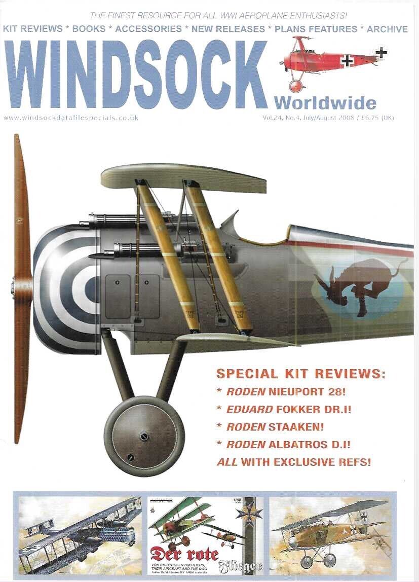 Windsock Worldwide Magazine 24 4 RE8 Squadrons Mickl  G Flying Boat Albatros