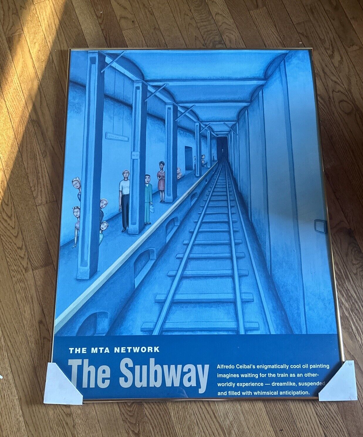 The Mta Network The Subway Alfredo Ceibal Poster WITH FRAME 1998 Vintage