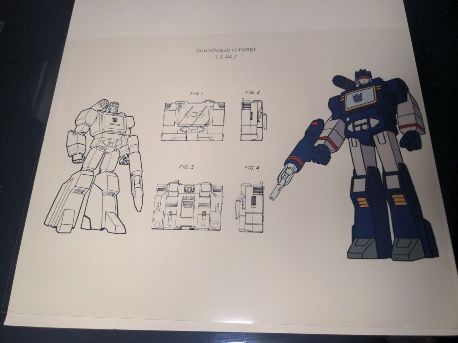 Transformers Animation Cel Print Concept Publicity SOUNDWAVE Takara Art F