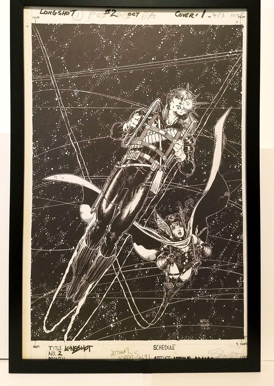 Longshot #2 by Art Adams 11x17 FRAMED Original Art Poster Print Marvel Comics