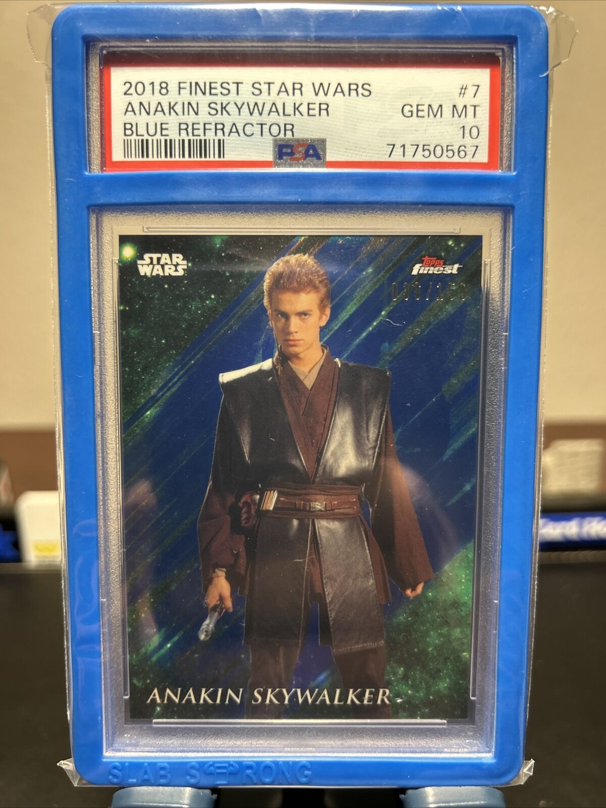 2018 Finest Star Wars Anakin Skywalker Blue Refractor /150 PSA 10 POP 2