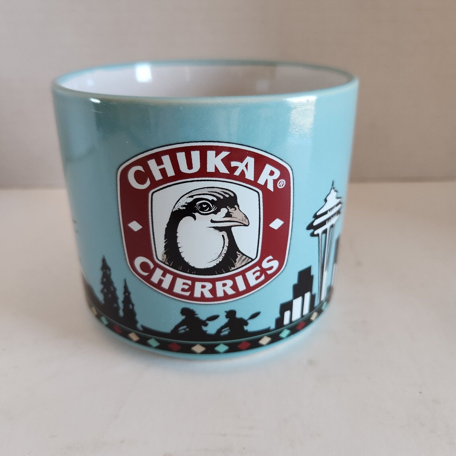 Chukar Cherries Ceramic Coffee Mug/Cup Seattle WA Space Needle 16 Oz 2022 Cherry