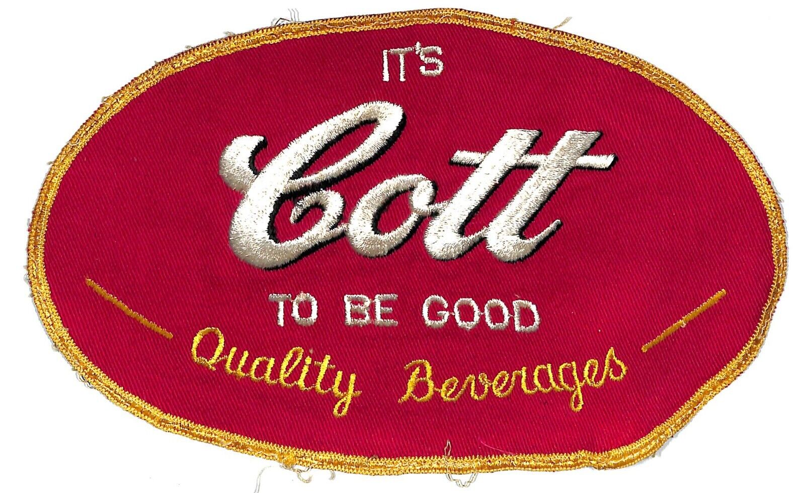It's Cott To Be Good Large Embroidered Soda Patch c1950's-60's VGC - Very Scarce