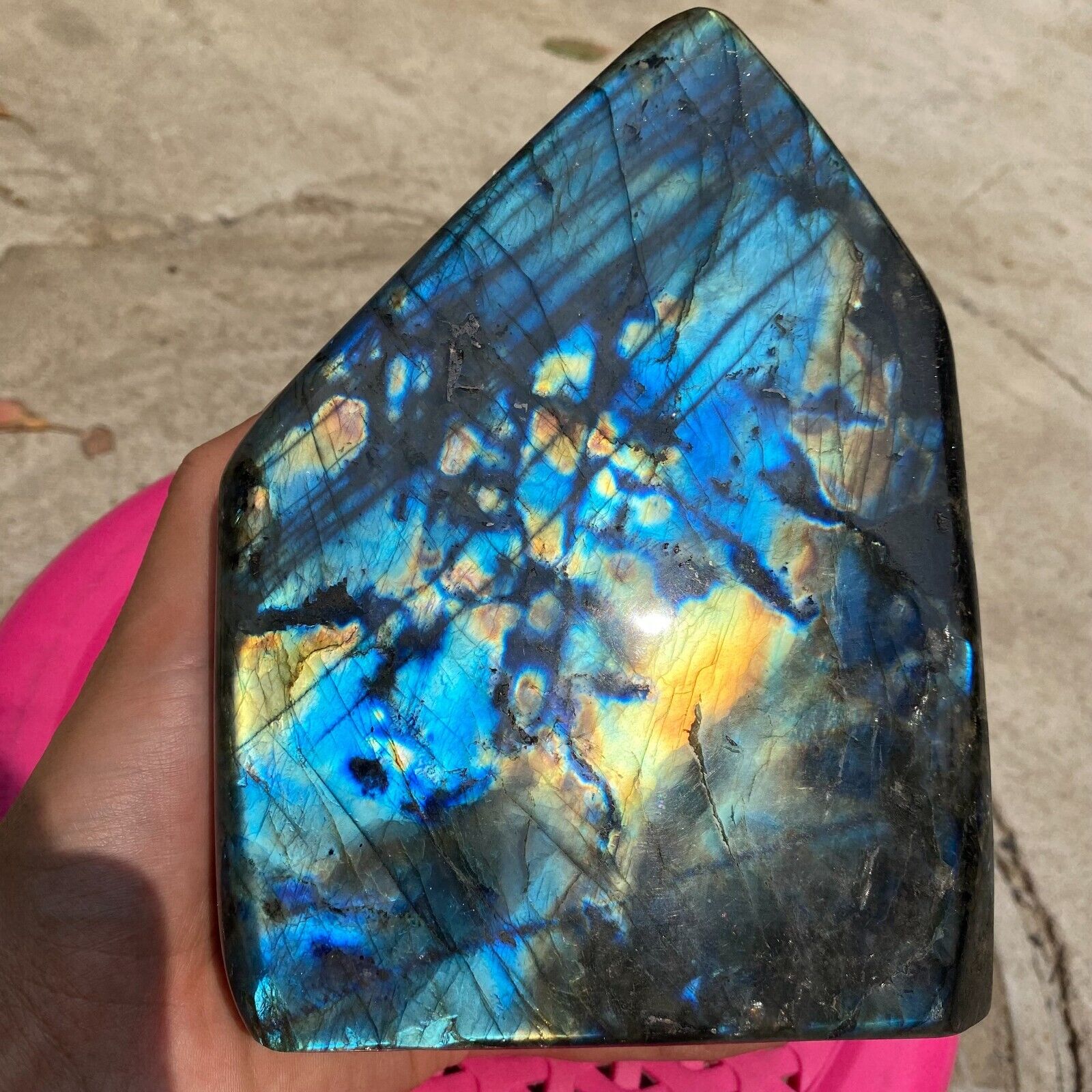 6.11LB Natural Large Labradorite Quartz Crystal Mineral Spectrolite Healing Y20
