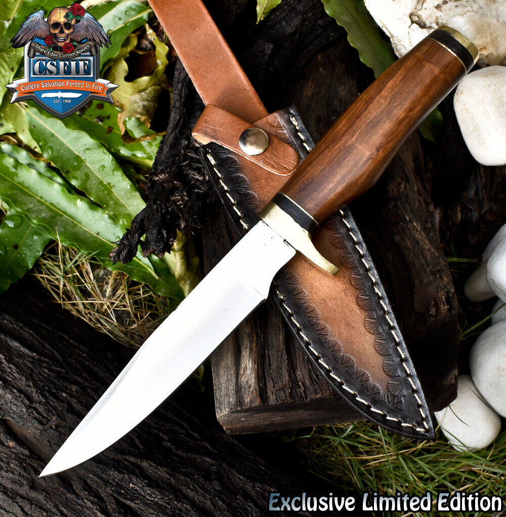 CSFIF Hot Item Hunting Skinner Knife AUS-10 Steel Walnut Wood Outdoor