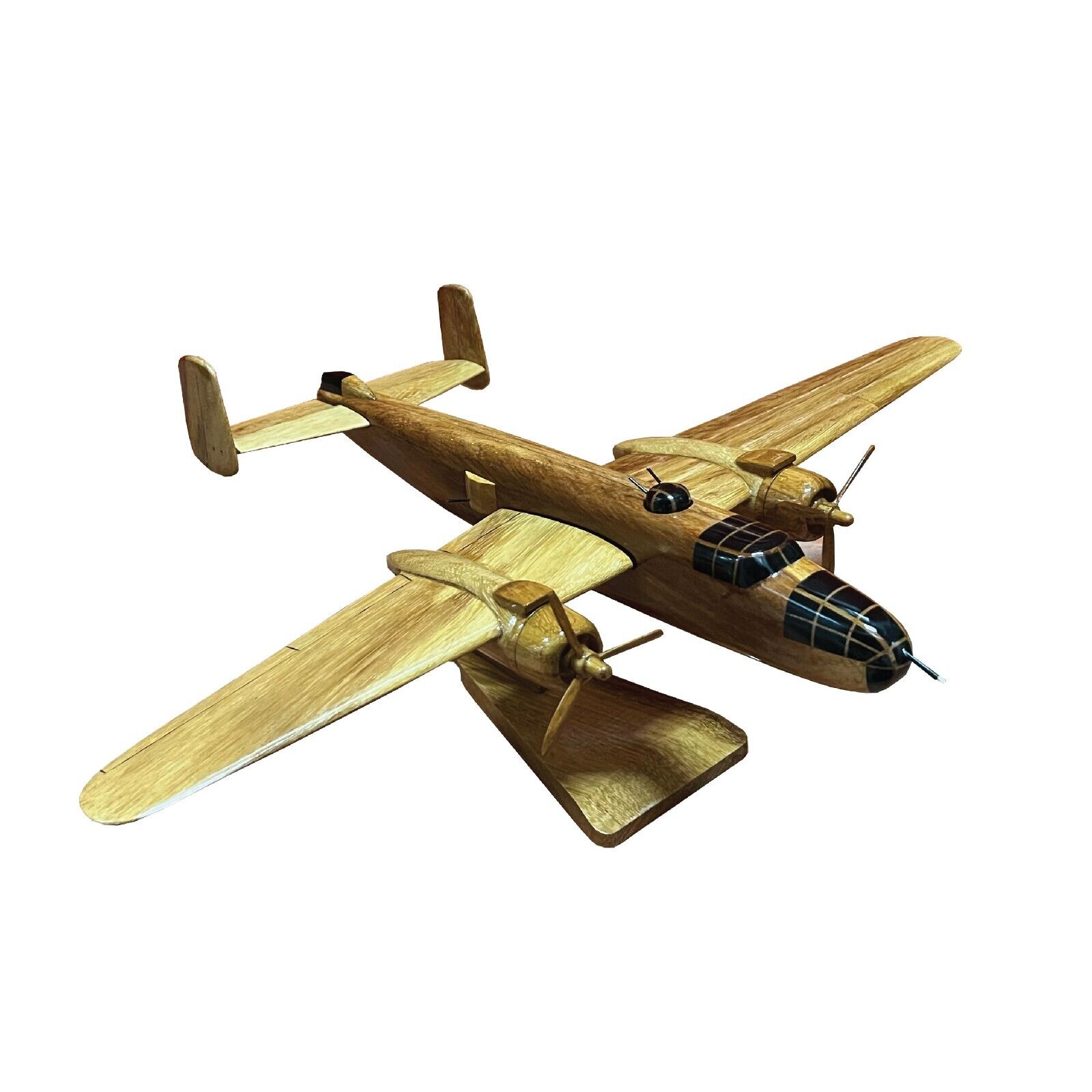 B25 Mitchell Mahogany Wood Desktop Airplane Model