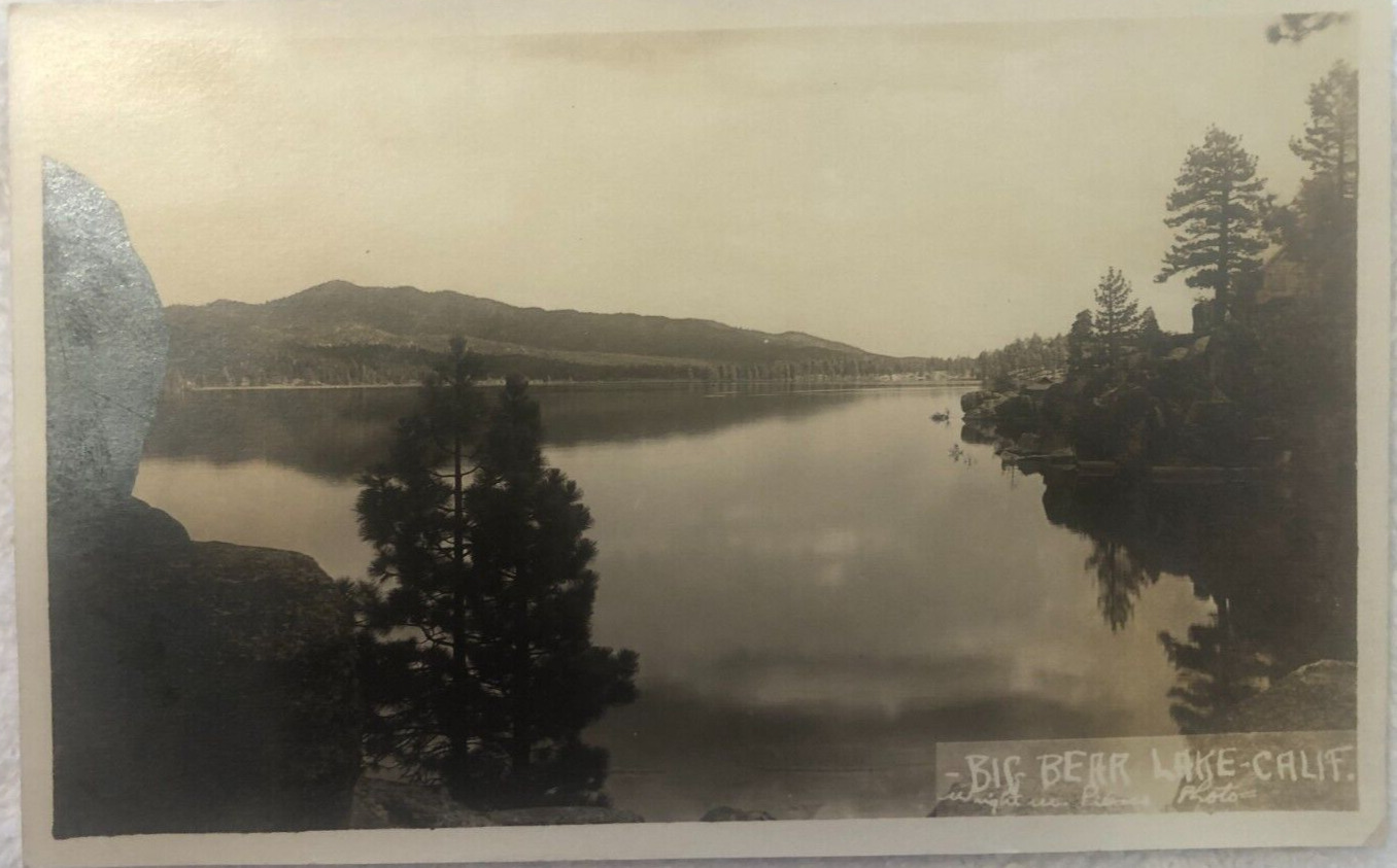 Post Card RPPC, Big Bear Lake Cal, AZO 1918-30