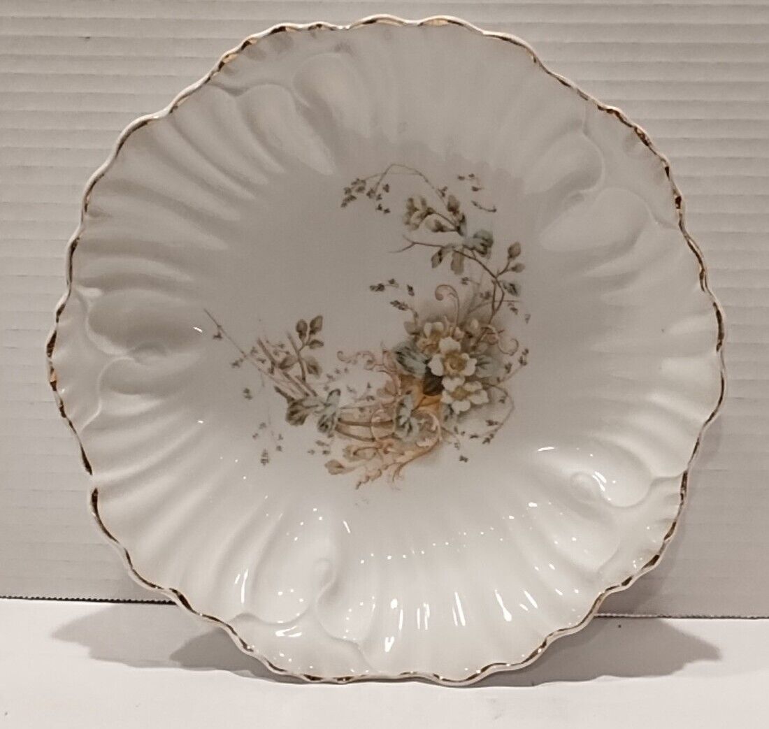 Antique KPM China Serving Dish Made In Germany Spring Flowers