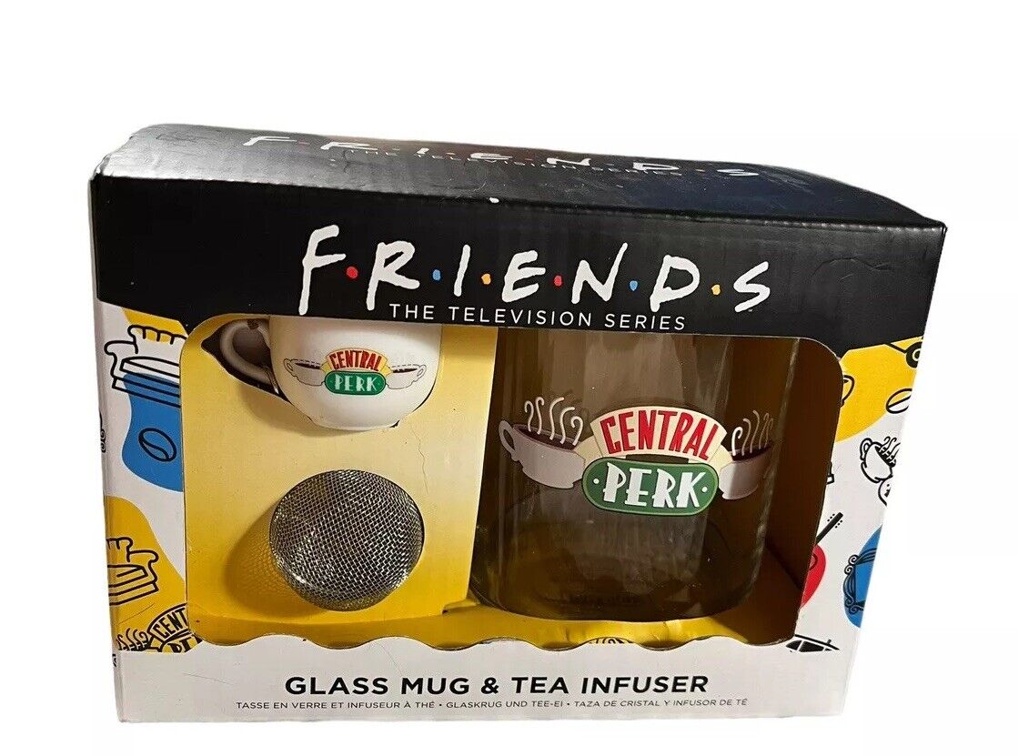 FRIENDS The TV Series Glass Mug and Tea Infuser By Paladone UK NEW