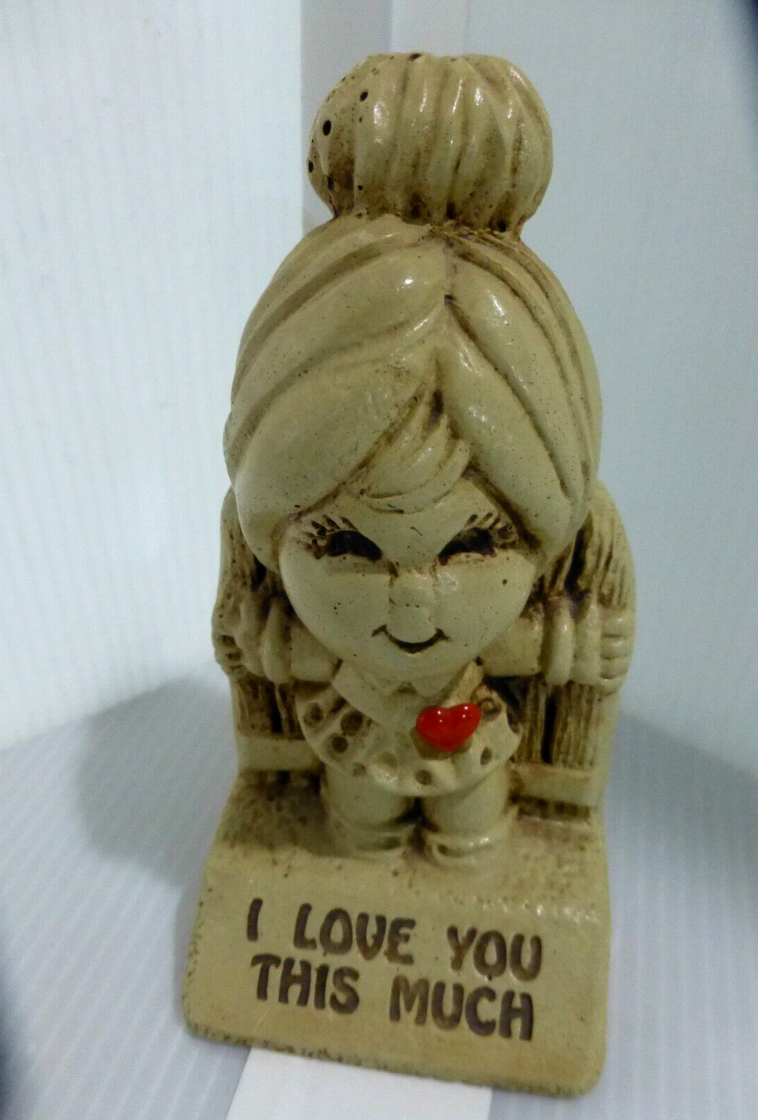 Vtg 1972 CM Paula Statue Figurine I LOVE YOU THIS MUCH #W-265 Made in USA