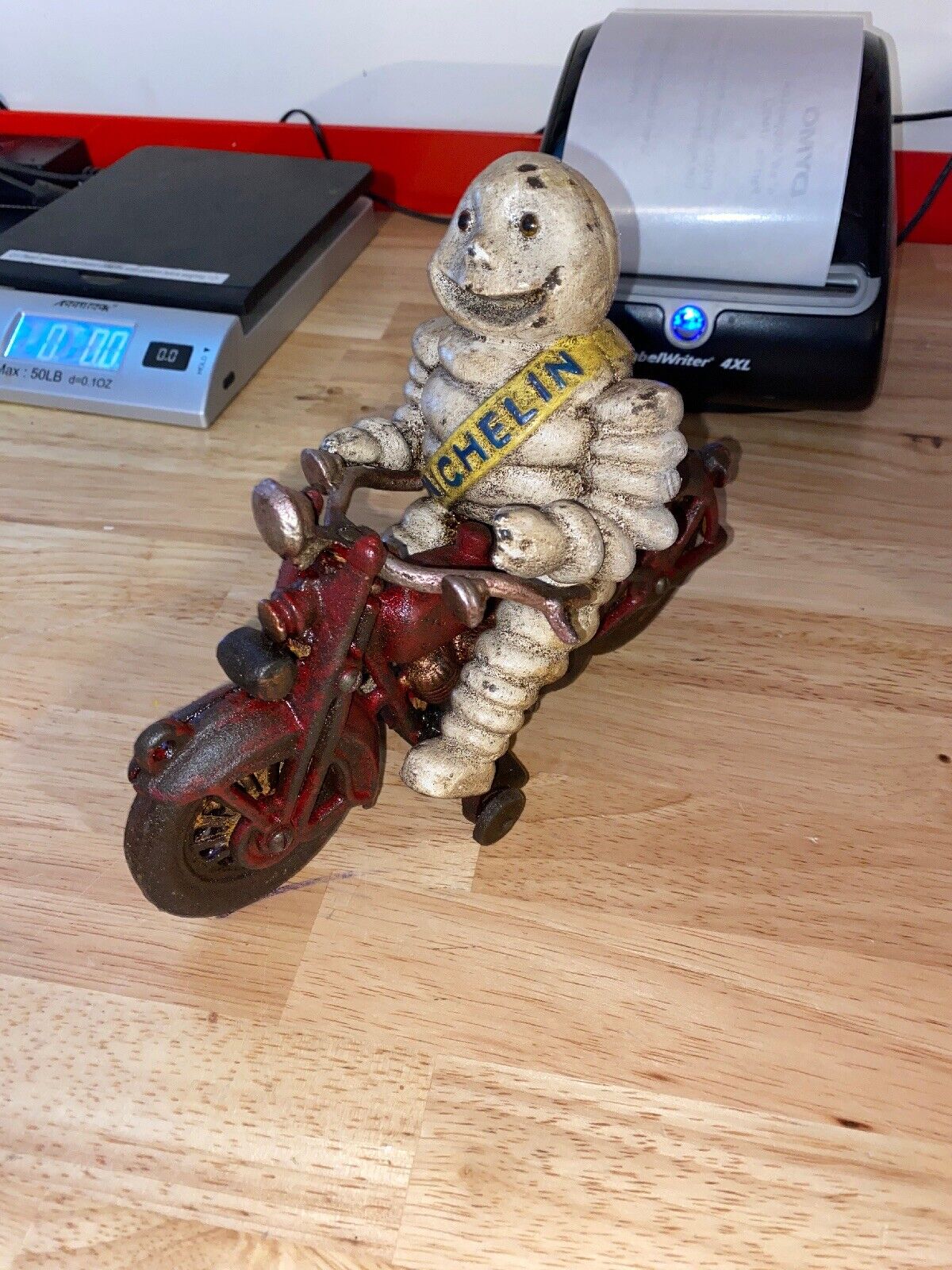 Michelin Tire Man Motorcycle Cast Iron Goodyear Harley Davidson Collector GIFT