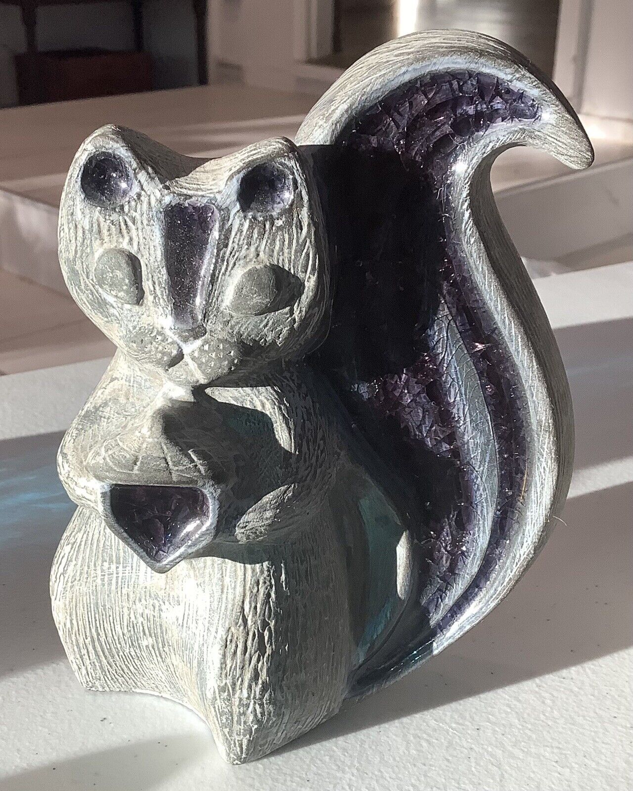 SIGNED JONATHAN ADLER POTTERY/GLASS SQUIRREL MENAGERIE FIGURINE