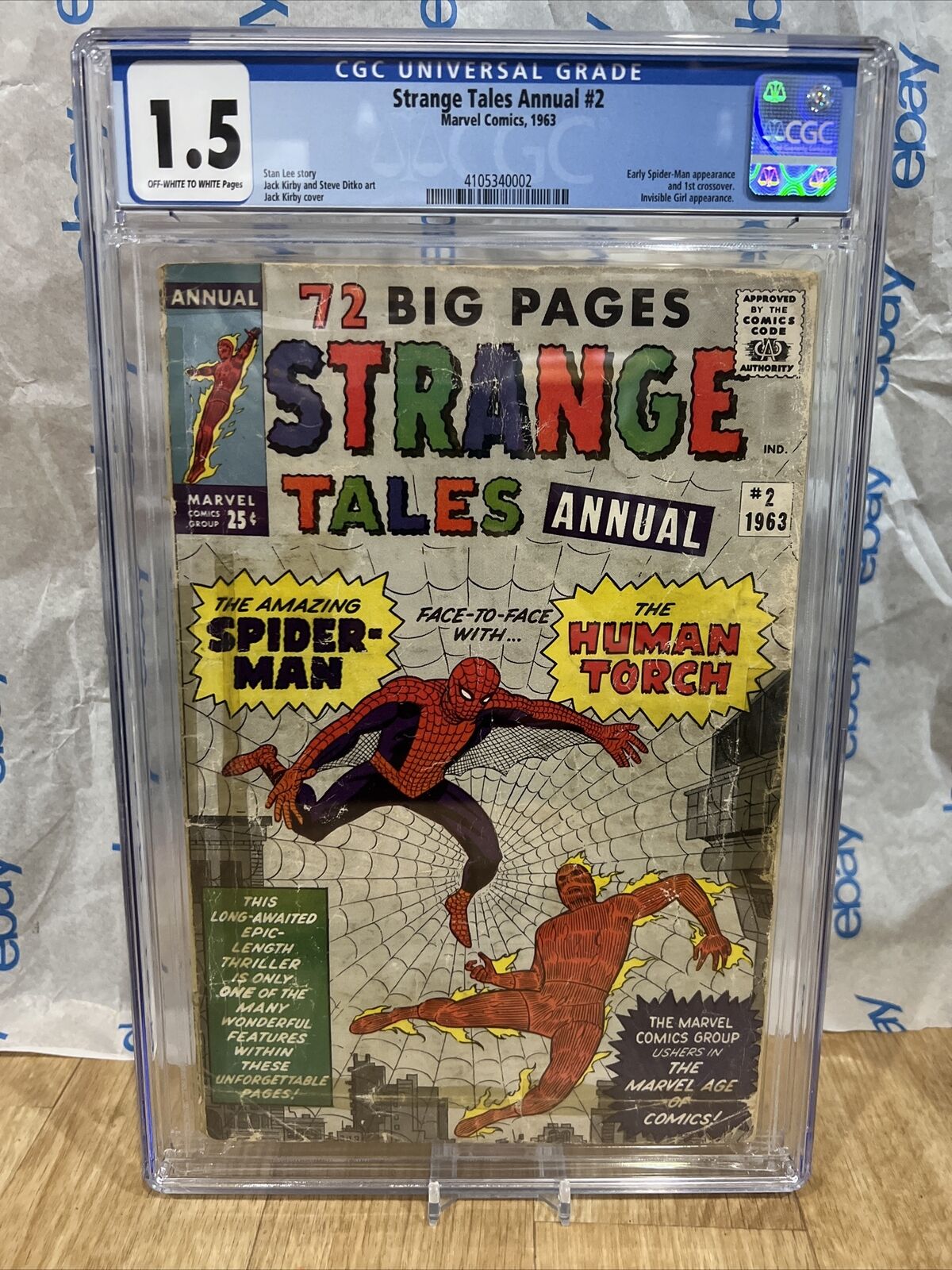Strange Tales Annual #2 (CGC 1.5 Early Spider-Man appearance and 1st x-over 624