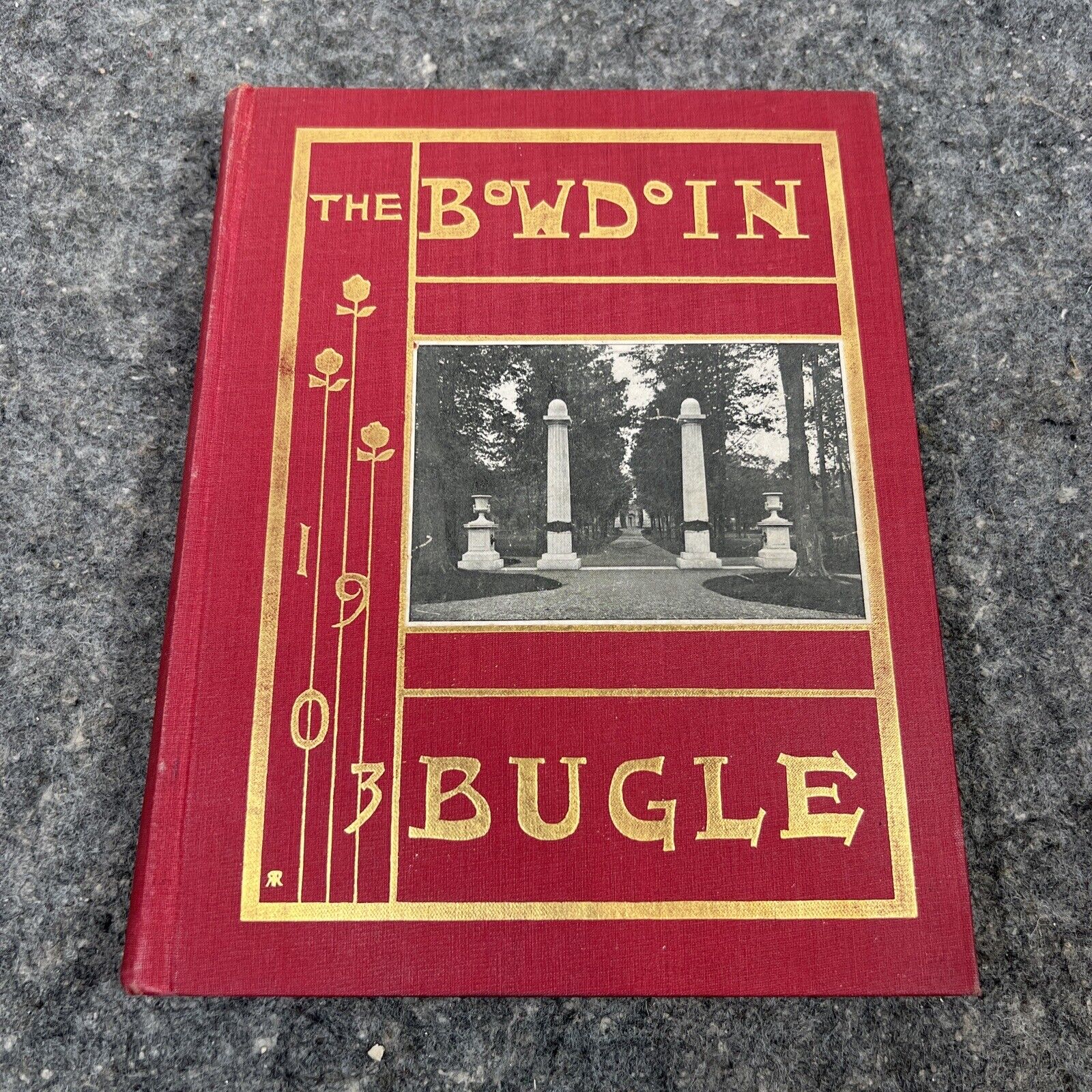 Vintage Original 1903 Bowdoin Bugle Yearbook Classbook