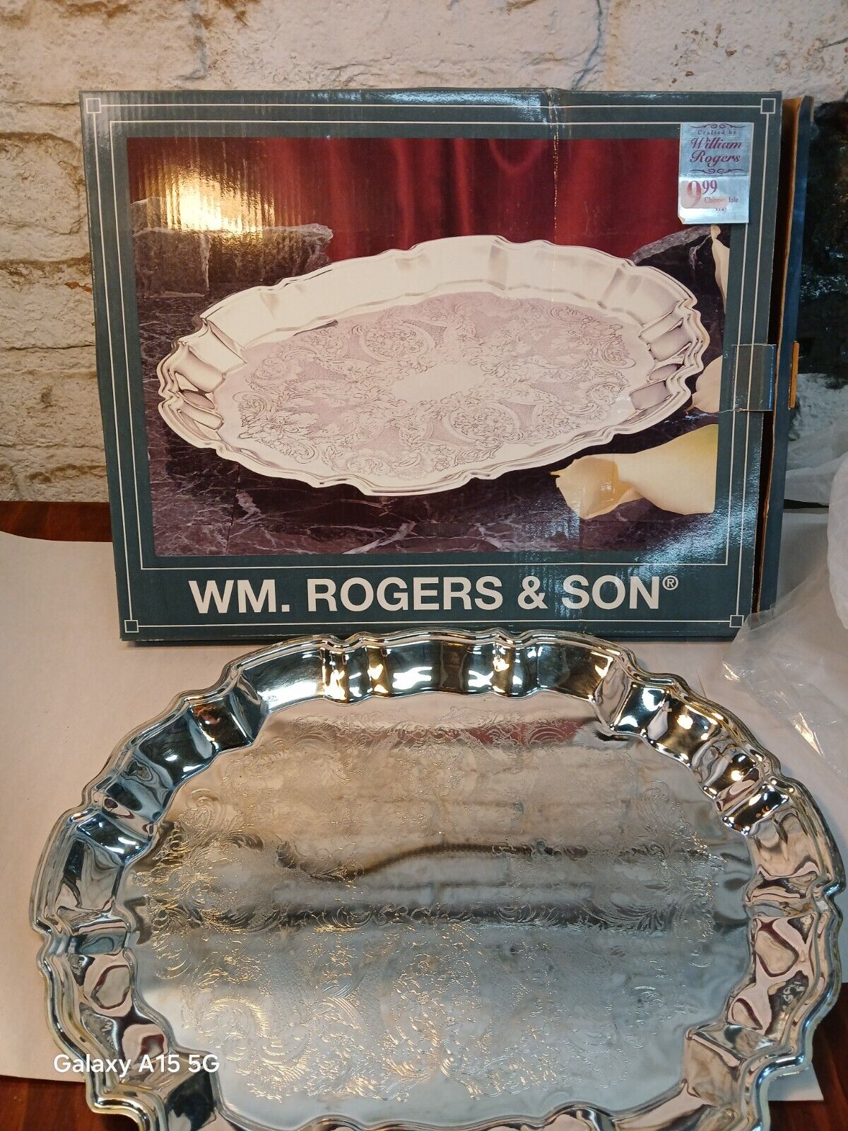 Vintage international silver company serving tray WM Roger's & Son #0521