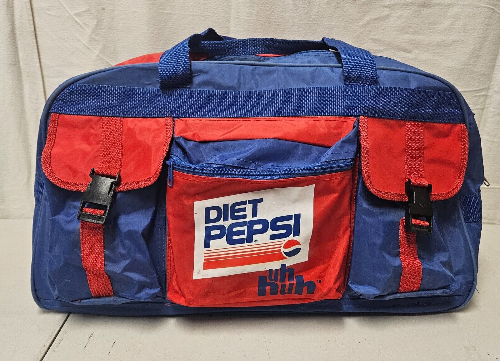 Vintage 80's Diet Pepsi Uh Huh Duffel Gym Bag Advertising Logo