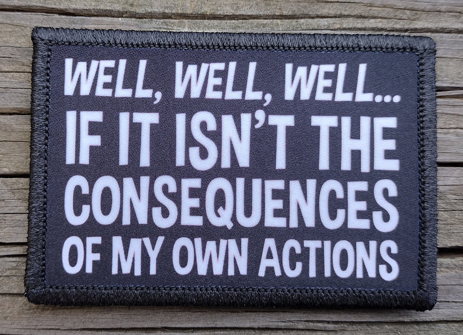 Well Well Well Morale Patch Hook and Loop Funny Army Custom Tactical 2A Gear