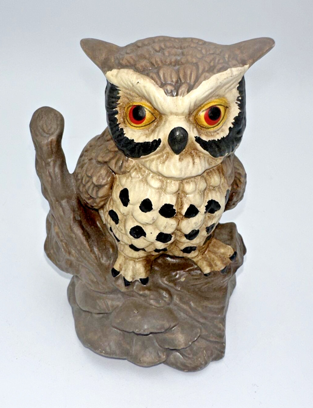 Vintage Enesco Owl Figure Sitting On Branch