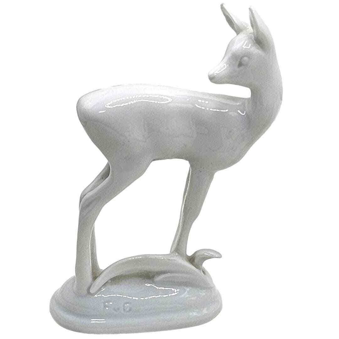 Rosenthal Minature White Porcelain Deer Figurine