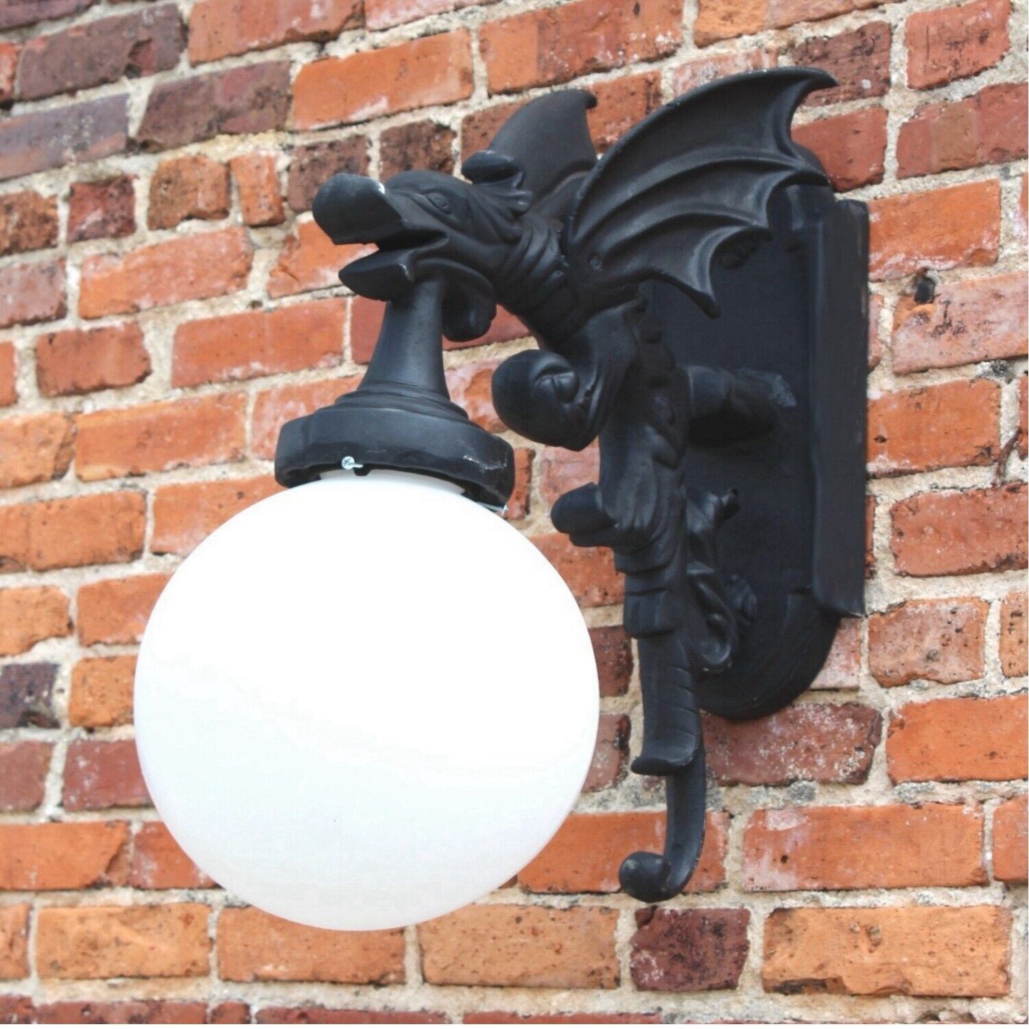 Gargoyle Dragon Wall Sconce Light Wings Griffin use In or Outdoor