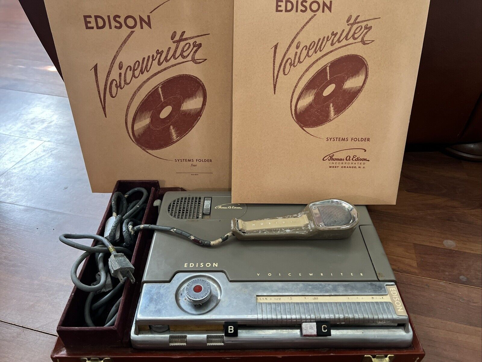 1954 antique vintage voice writer Thomas a Edison
