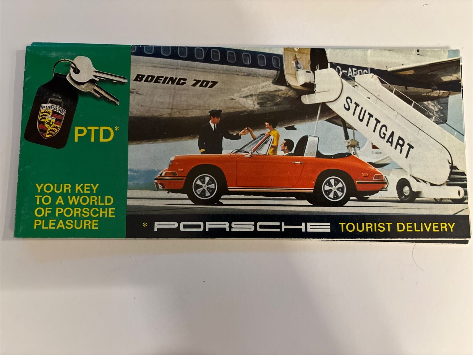 1969 Porsche 911 / 912 PTD Tourist Delivery Folder, Brochure, Orange – RARE