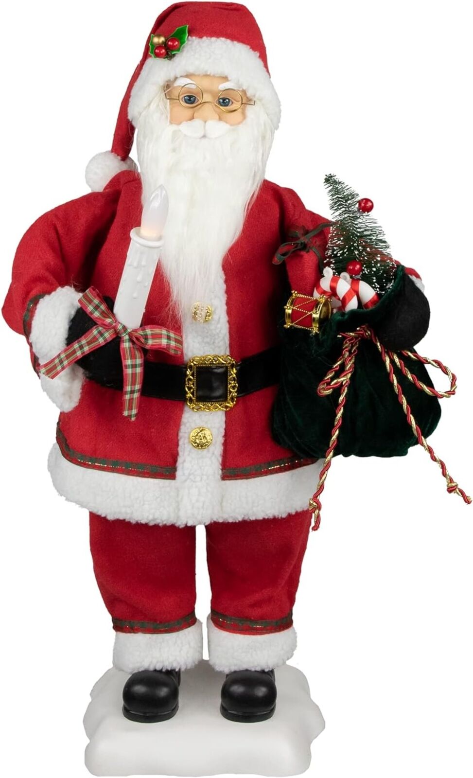 24-Inch Animated Size Animated Christmas Santa Claus Musical Holiday Decor