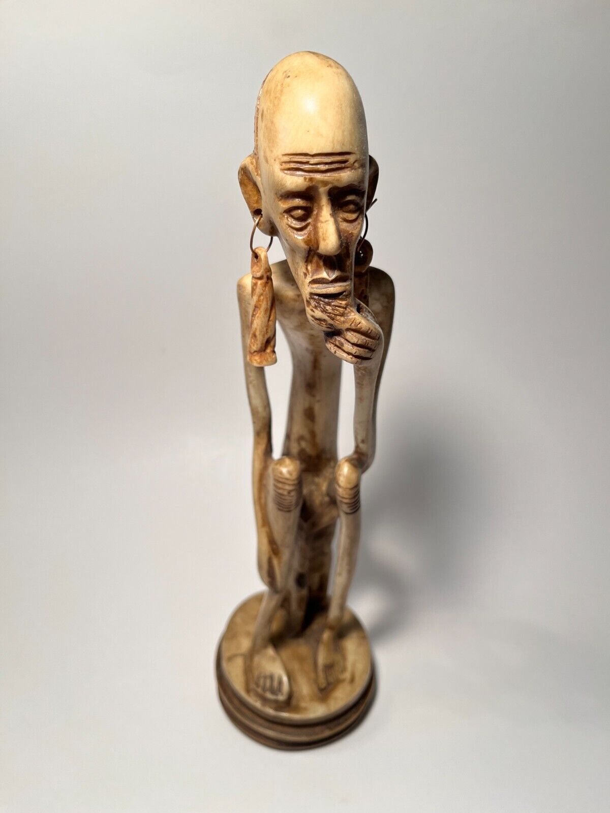 Amazing Old Unique HandCarved ‘Wise Old Man’ North African Artwork 11½ Sculpture