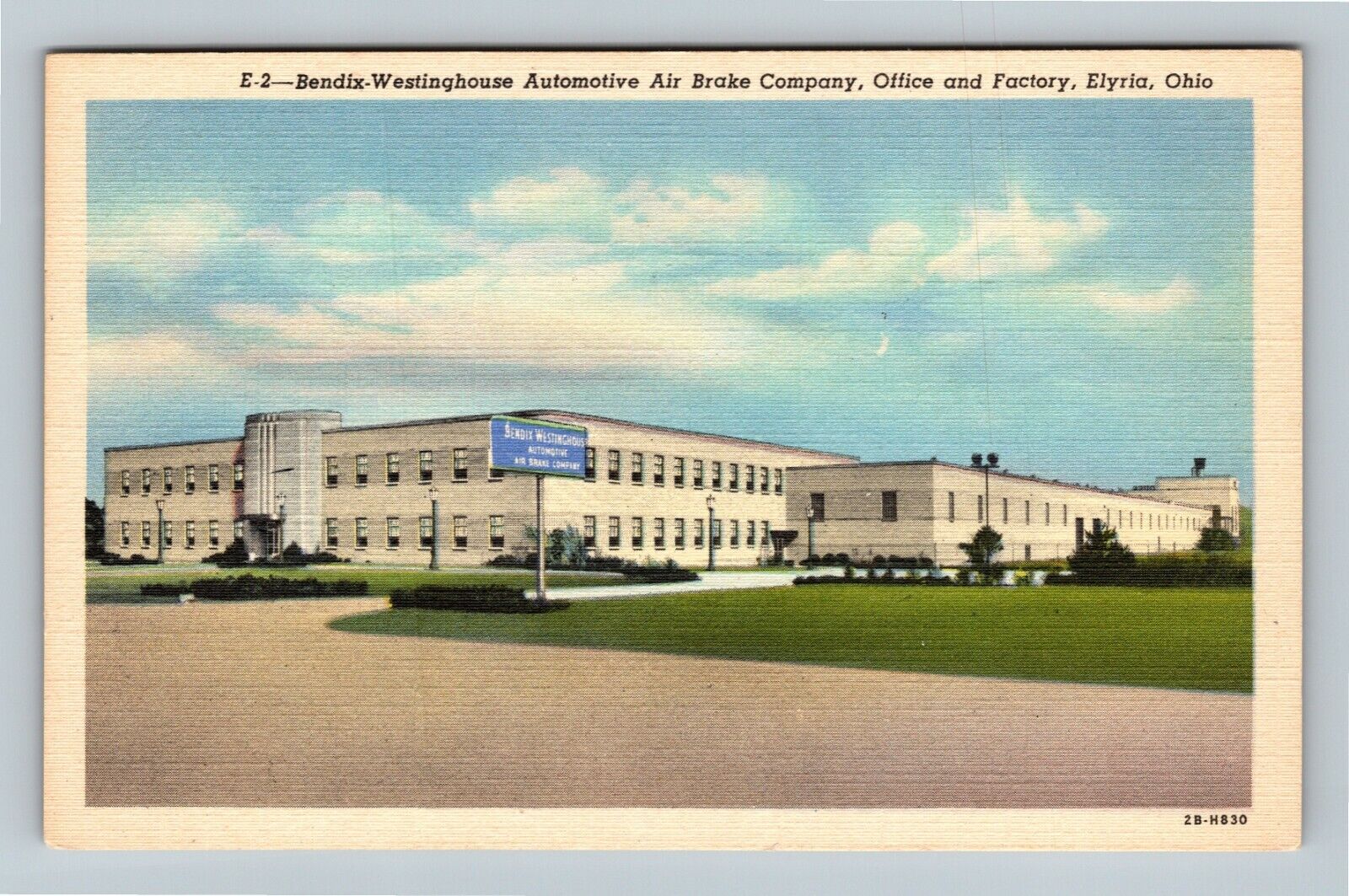 Elyria OH-Ohio, Bendix-Westinghouse Automotive Brake Company Vintage Postcard