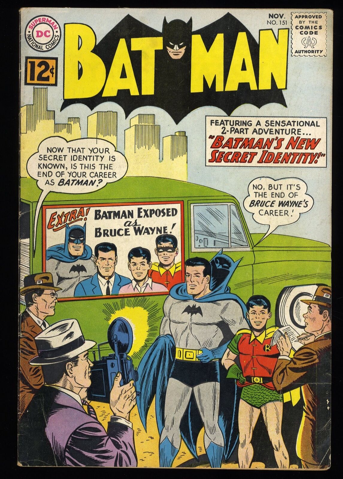 Batman #151 VG/FN 5.0 Batman\'s New Secret Identity DC Comics 1962