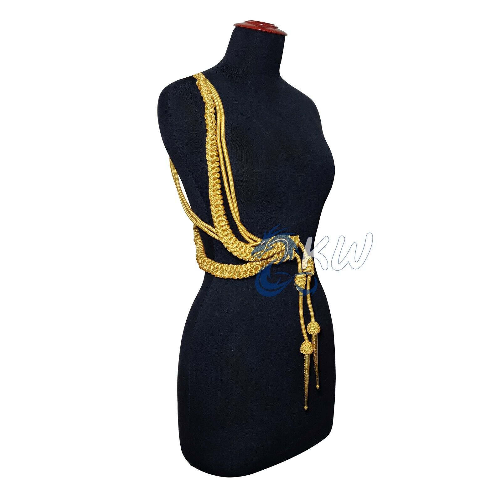 RAF MILITARY OFFICERS HIGH QUALITY RIGHT SHOULDER AIGUILLETTE IN GOLD COLOR