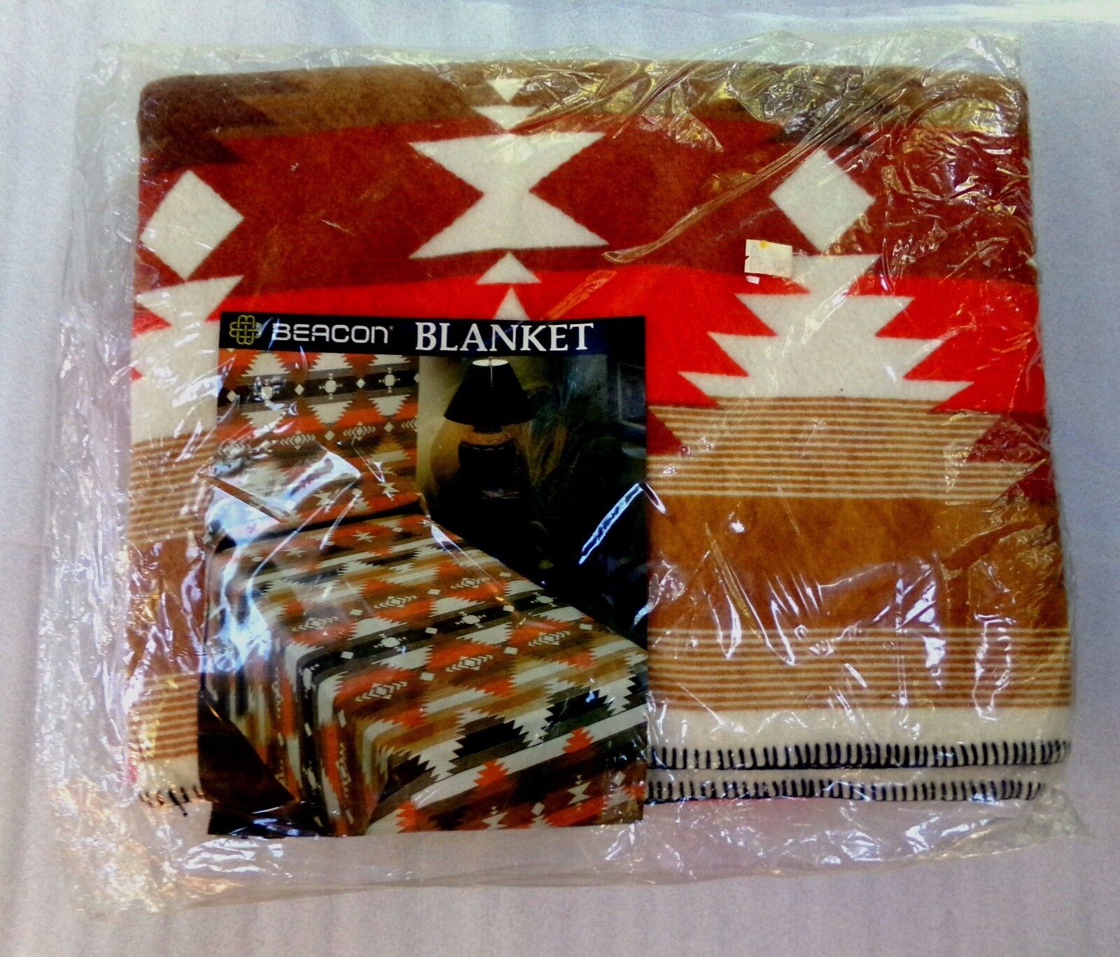 Twin/Full Beacon Navajo Blanket VTG Southwest Decor Western Print Throw Blanket