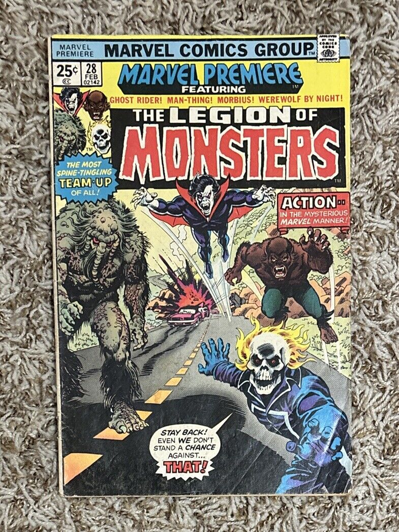 Marvel Premiere #28 * Legion of Monsters 1st app * 1972 series 1976 * est VG-