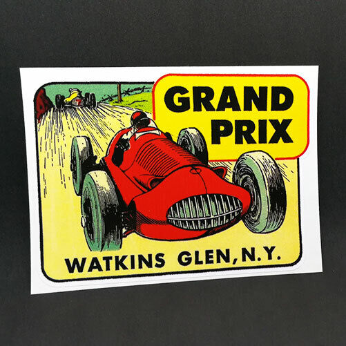 Watkins Glen New York Vintage Style Decal / Vinyl Sticker, Grand Prix, racing