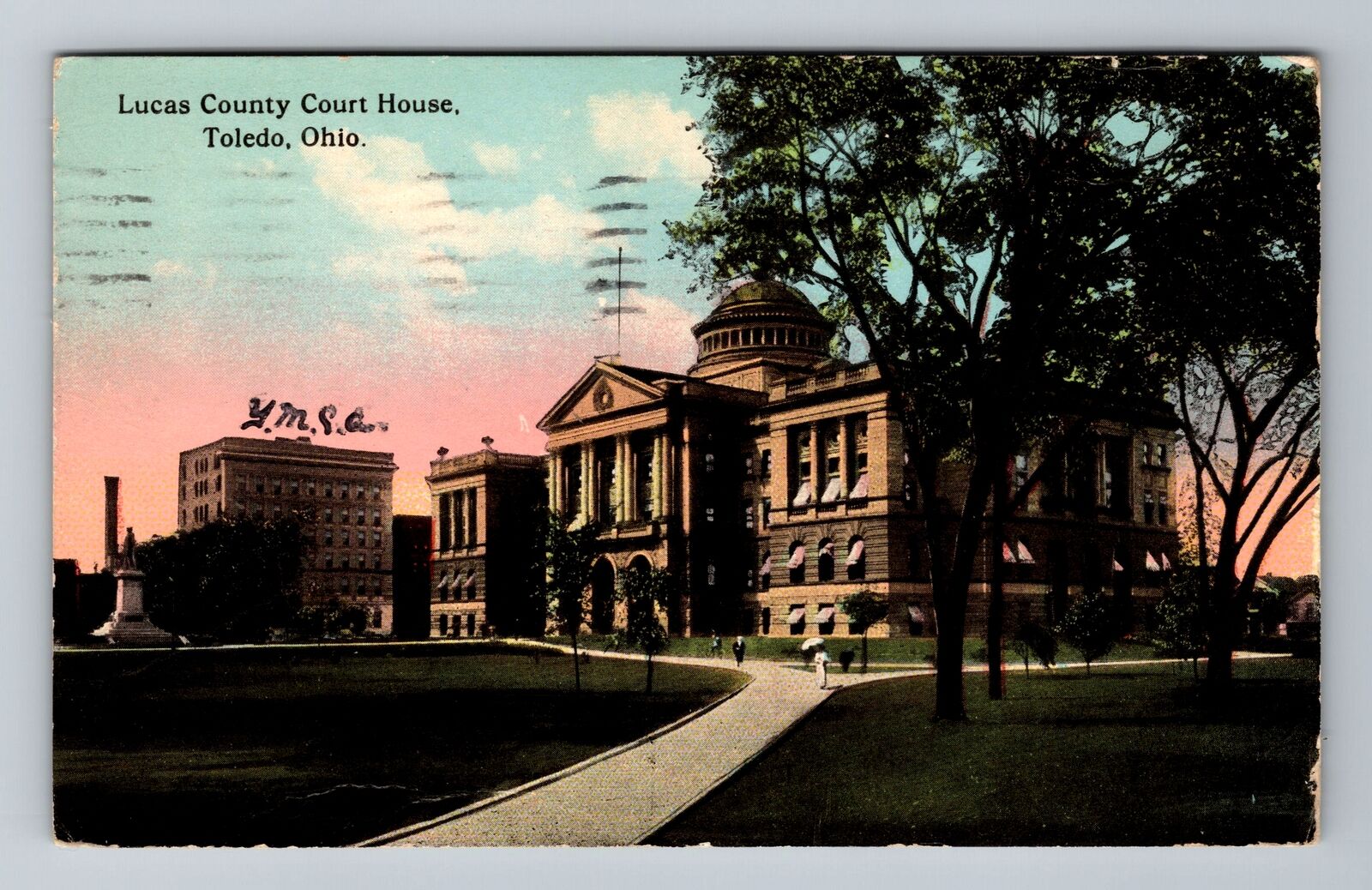 Cincinnati OH-Ohio, Lucas County Court House, c1912 Antique Vintage Postcard
