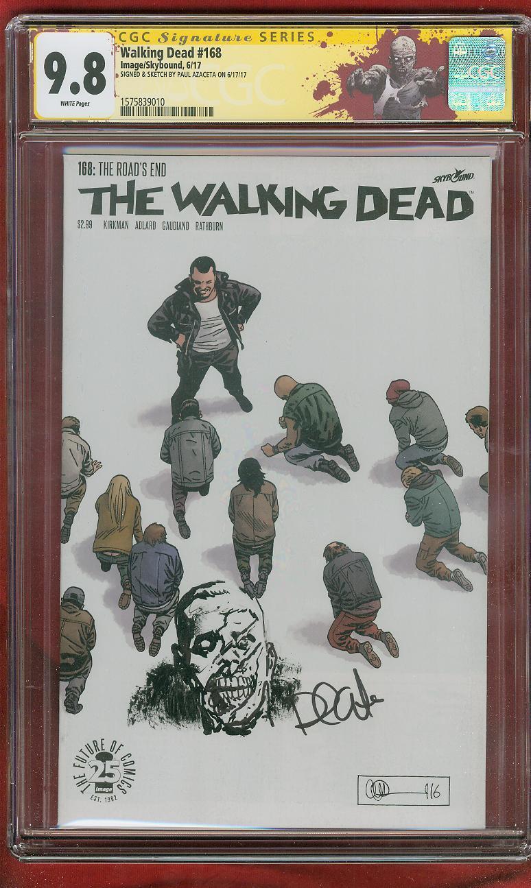 Walking Dead 168 CGC 9.8 SS Paul Azaceta Original art Variant sketch Cover