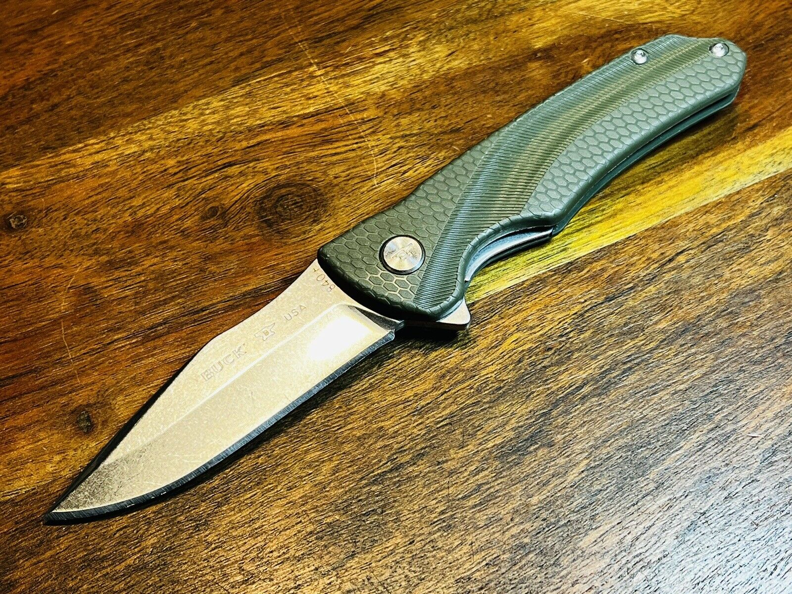 2020 Buck USA 840 Sprint Select Folding Knife Pocket Clip Green Forever Warranty
