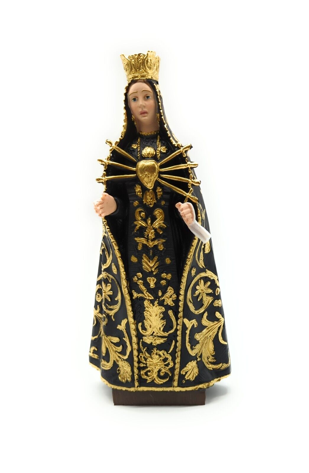 Statue Madonna Addolorata CM 28 (11.02'') Powder Of Marmo. Our Lady Of Sorrows