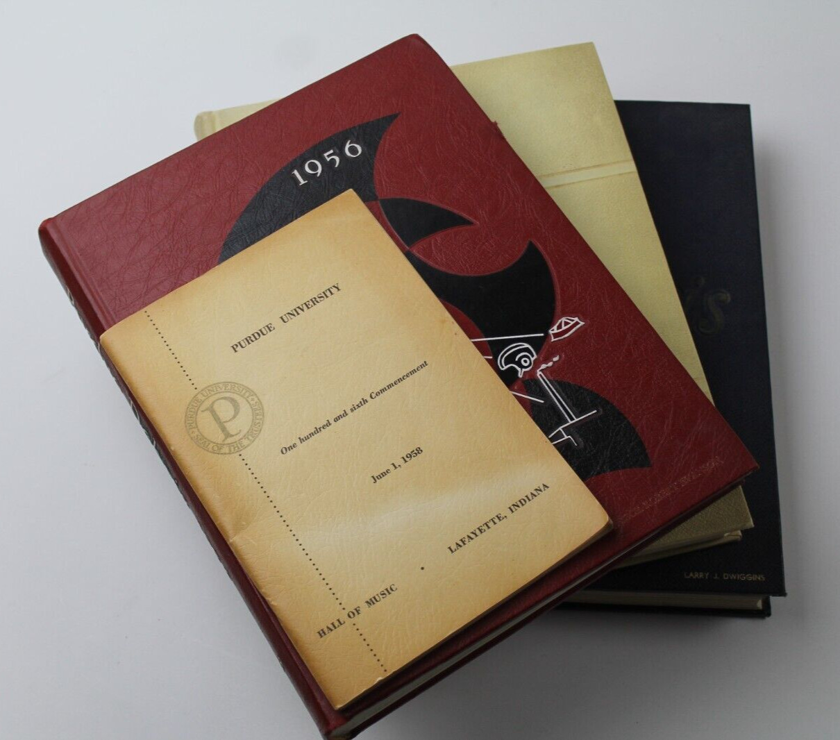 Purdue Debris Yearbooks 1956 1957 1958 & Commencement