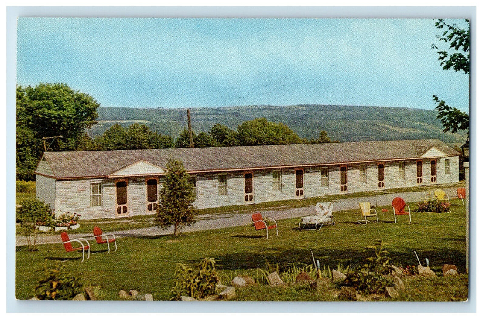 c1970s Grand View Motel, Lafayette New York NY Posted Antique Postcard