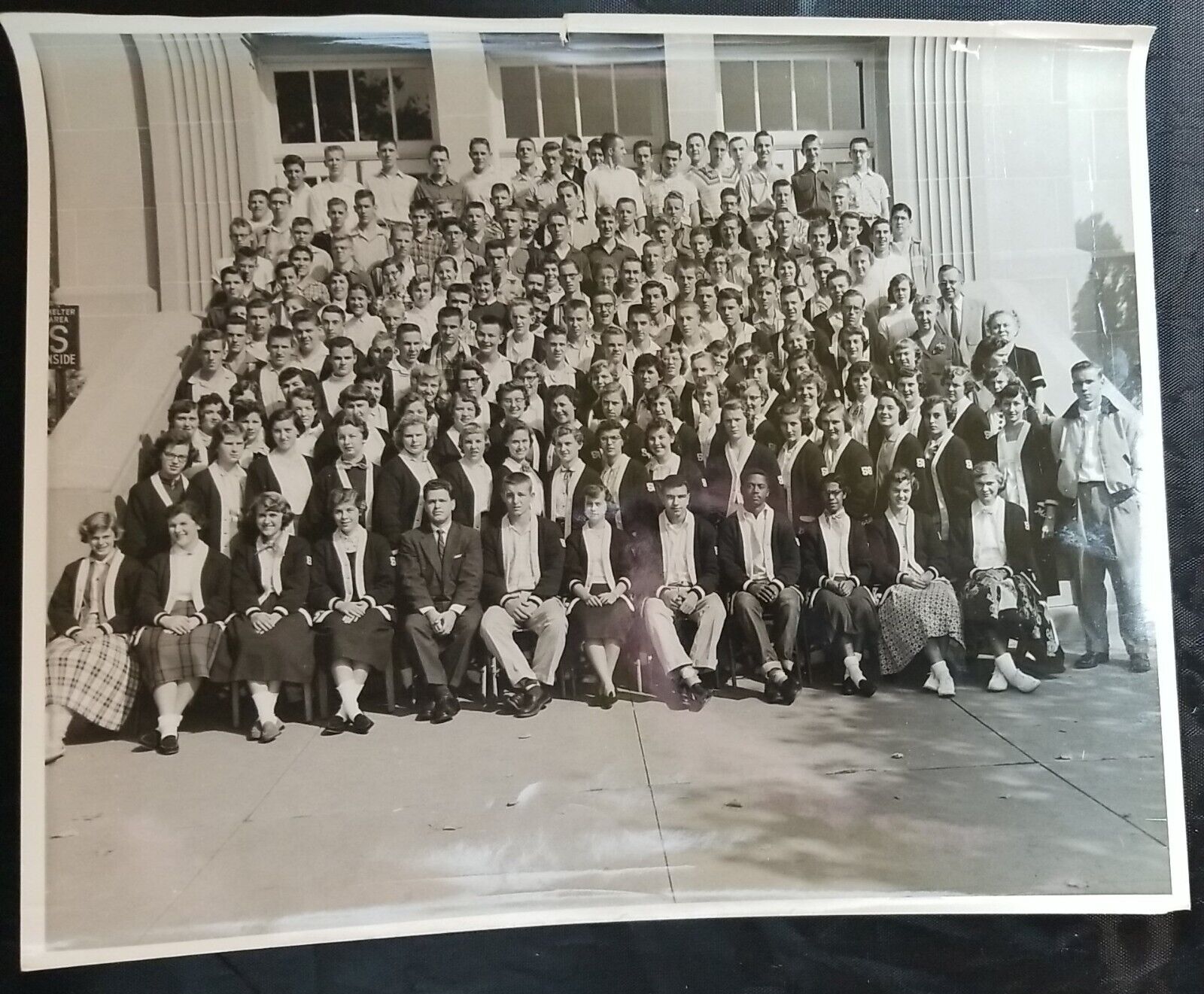 VINTAGE 1955 BOYERTOWN JOINT HIGH SCHOOL BJHS PENNSYLVANIA B&W CLASS PHOTO 8x10