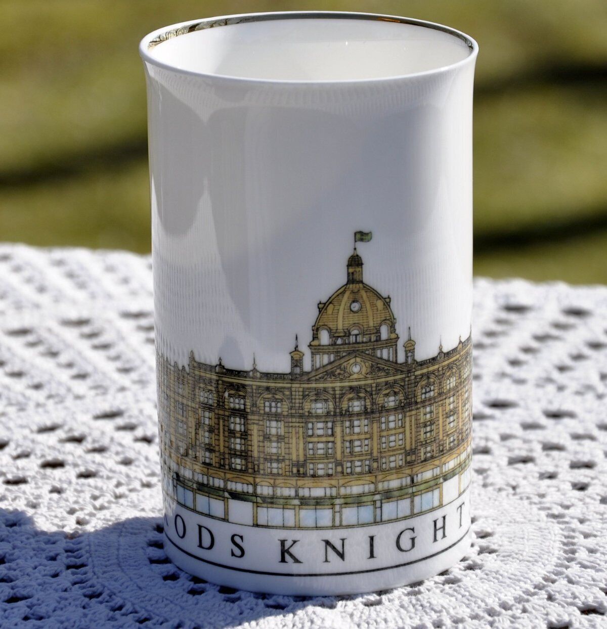 Harrods Knightsbridge Fine Bone China England Coffee Tea Mug Storefront Graphics